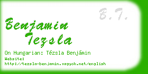 benjamin tezsla business card
