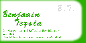 benjamin tezsla business card